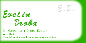 evelin droba business card